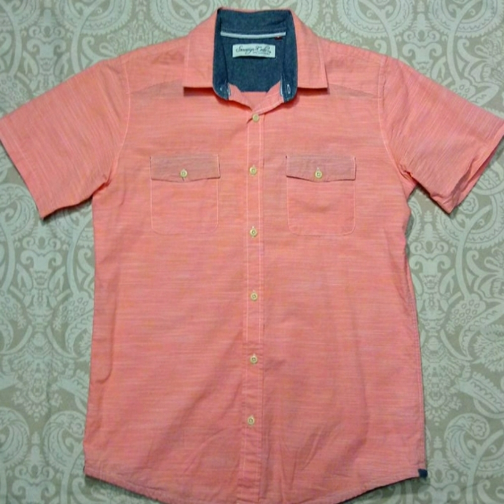 Sovereign Code Men’s Short Sleeve Shirt – Size S, Salmon, EUC - Picture 4 of 5